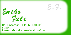 eniko fule business card